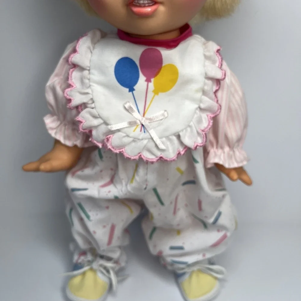Vintage 1990 Galoob Baby Face So Innocent Cynthia #7 Doll Blue Eyes Blonde Hair